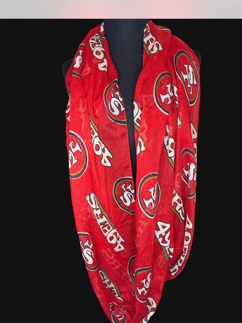 49ers Red Team Logo Infinity Scarf